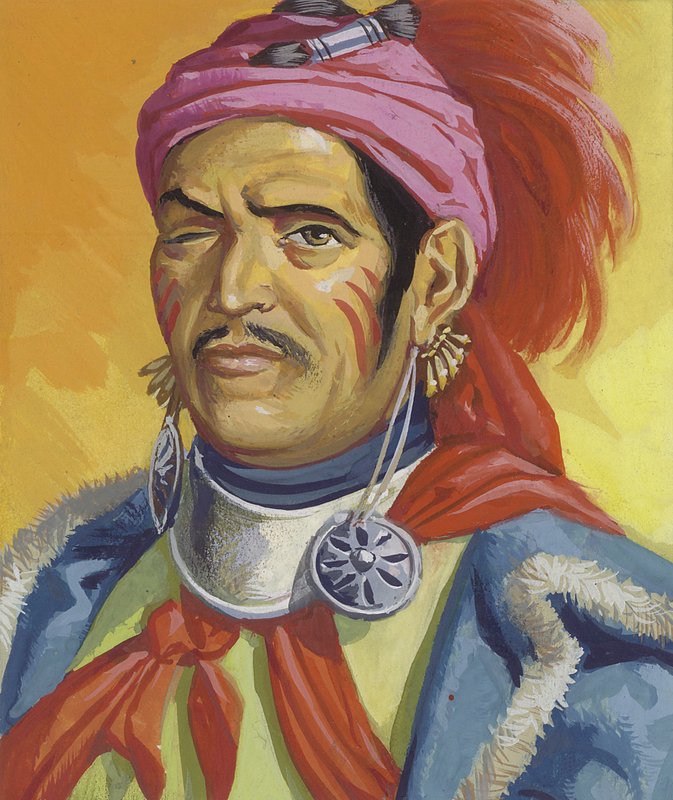 Tecumseh a Tenskwatawa (kvaš na papíře) od Severino Baraldi