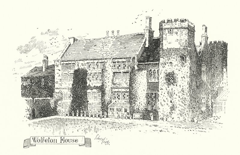 Dorset: Wolfeton House (litografie) od Sidney Heath