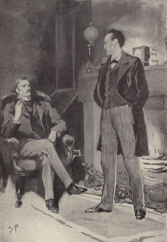 Pak stál u ohně: scéna ze záhady Sherlocka Holmese Skandál v Čechách od Arthura Conana Doyla (litho) od Sidney Paget