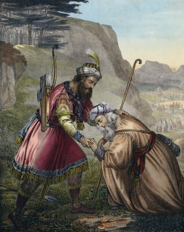 Jákobovo smíření s jeho bratrem Ezauem od Siegfried Detler Bendixen