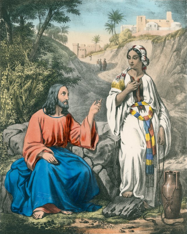 Kristus a žena Samaří u Jákobovy studny od Siegfried Detler Bendixen