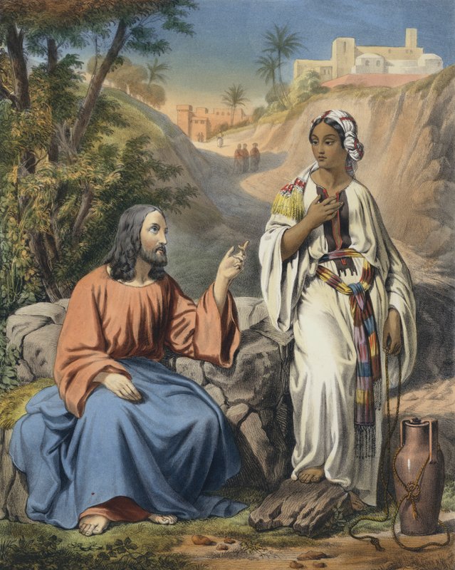 Kristus a žena Samaří u Jacobs Well od Siegfried Detler Bendixen