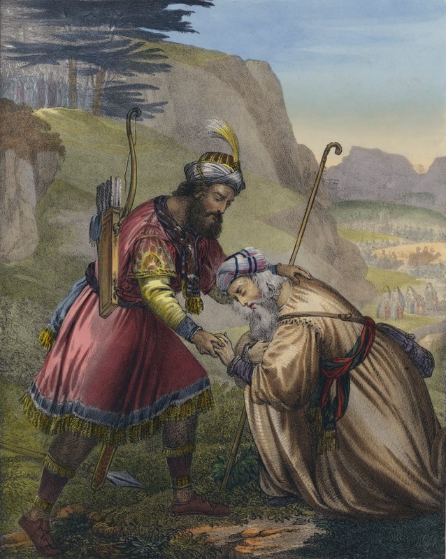 Jakubovo usmíření se svým bratrem Ezauem od Siegfried Detler Bendixen