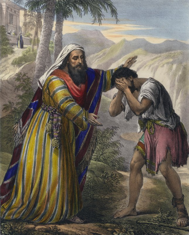 Marnotratný syn (barevná rytina) od Siegfried Detler Bendixen