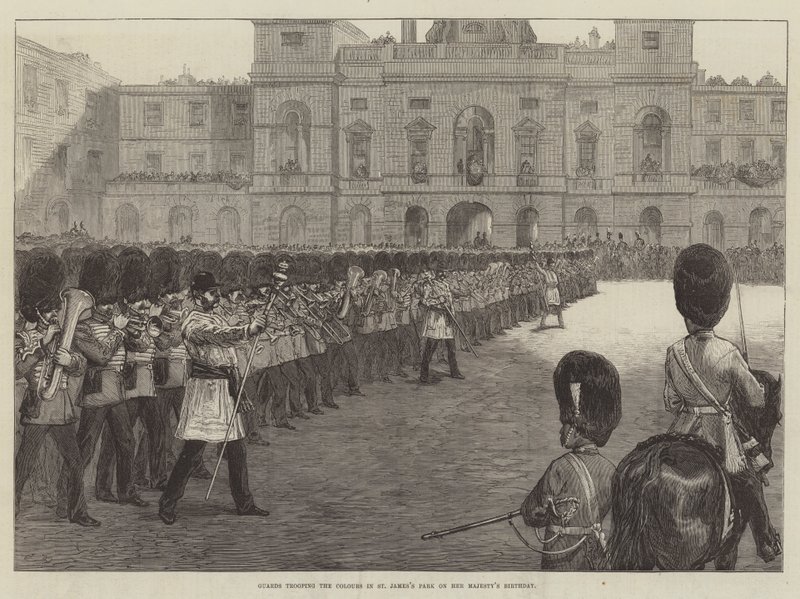 Stráže trooping Colours v St James