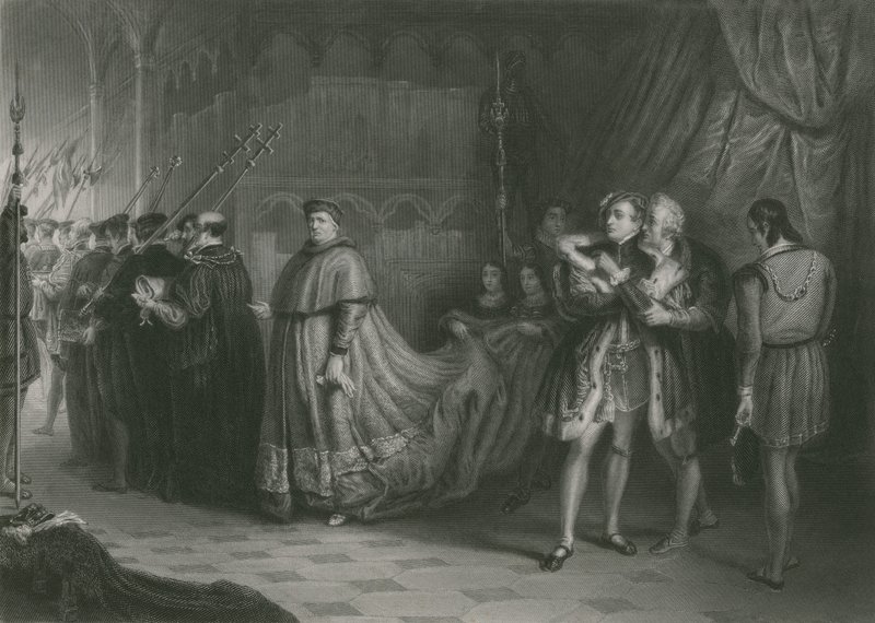 Spor Wolseyho a Buckinghama, král Jindřich VIII. od Solomon Alexander Hart