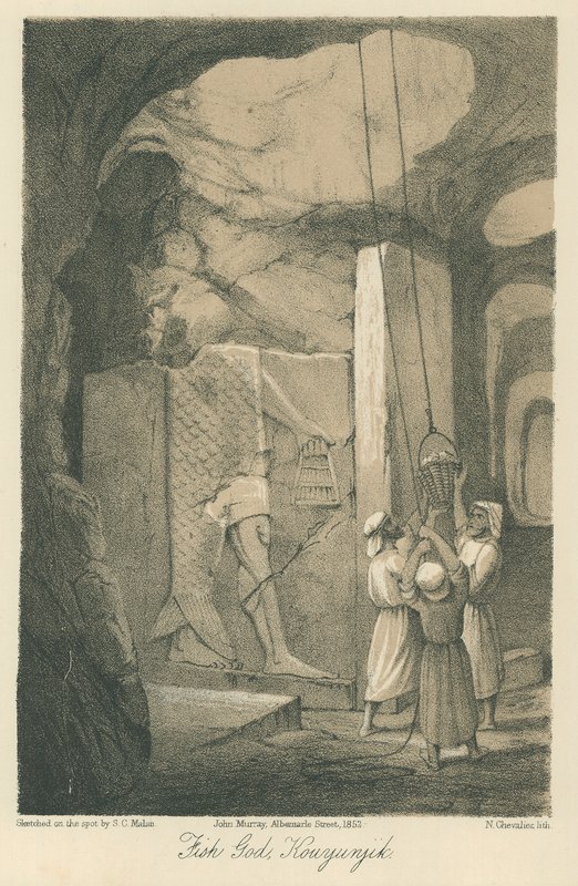 Rybí bůh, Kouyunjik od Solomon Caesar Malan