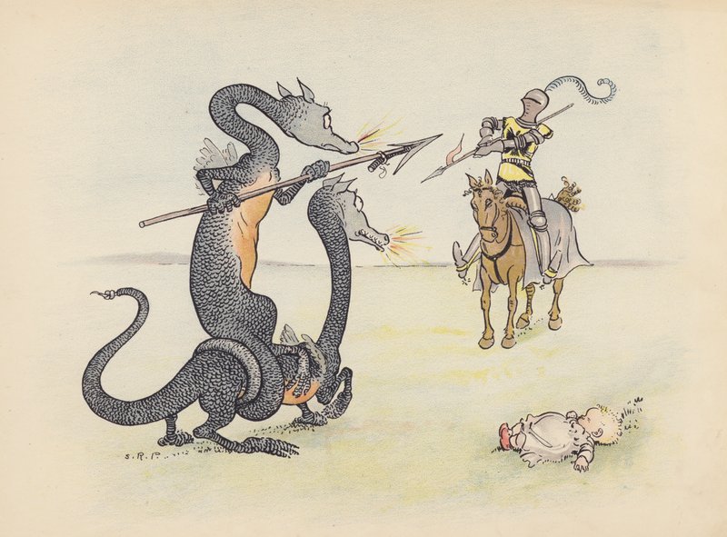 Ilustrace k Malým dvojčatům od S. Rosamond Praeger (barevná litografie) od Sophia Rosamond Praeger