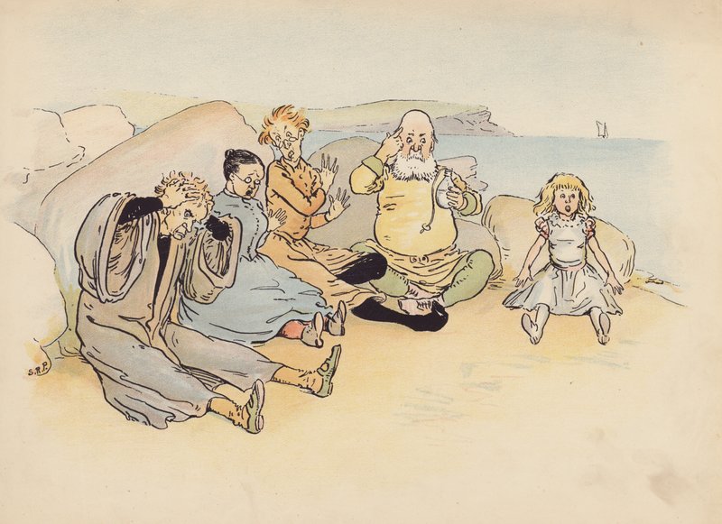 Ilustrace k Malým dvojčatům od S. Rosamond Praeger (barevná litografie) od Sophia Rosamond Praeger