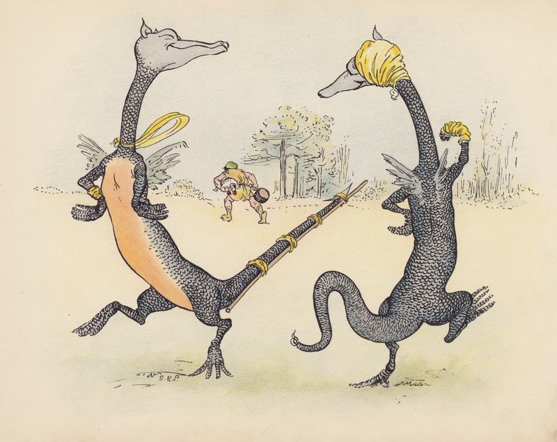 Ilustrace k Malým dvojčatům od S. Rosamond Praeger (barevná litografie) od Sophia Rosamond Praeger