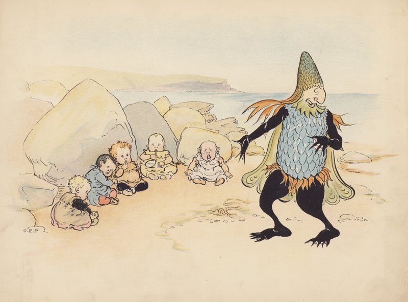 Ilustrace k Malým dvojčatům od S. Rosamond Praeger (barevná litografie) od Sophia Rosamond Praeger