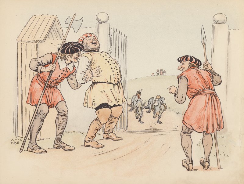 Ilustrace k Malým dvojčatům od S. Rosamond Praeger (barevná litografie) od Sophia Rosamond Praeger