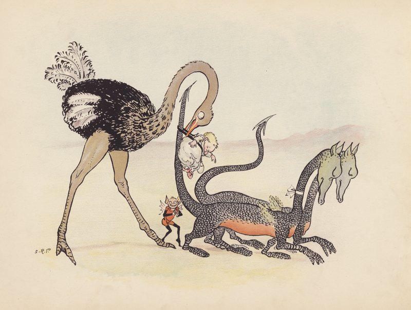 Ilustrace k Malým dvojčatům od S. Rosamond Praeger (barevná litografie) od Sophia Rosamond Praeger