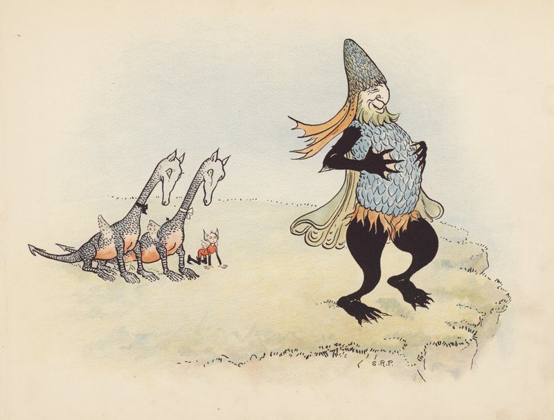 Ilustrace k Malým dvojčatům od S. Rosamond Praeger (barevná litografie) od Sophia Rosamond Praeger
