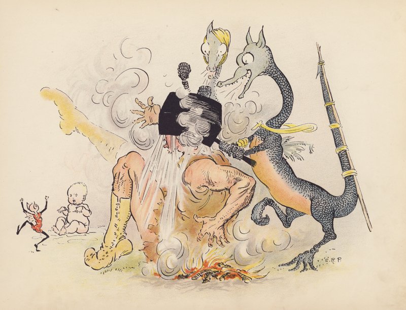 Ilustrace k Malým dvojčatům od S. Rosamond Praeger (barevná litografie) od Sophia Rosamond Praeger