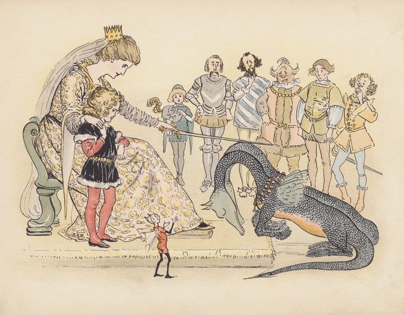 Ilustrace k Malým dvojčatům od S. Rosamond Praeger (barevná litografie) od Sophia Rosamond Praeger