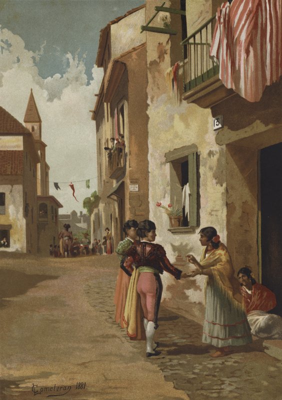 Cikánka přeje toreadorovi štěstí od Spanish School