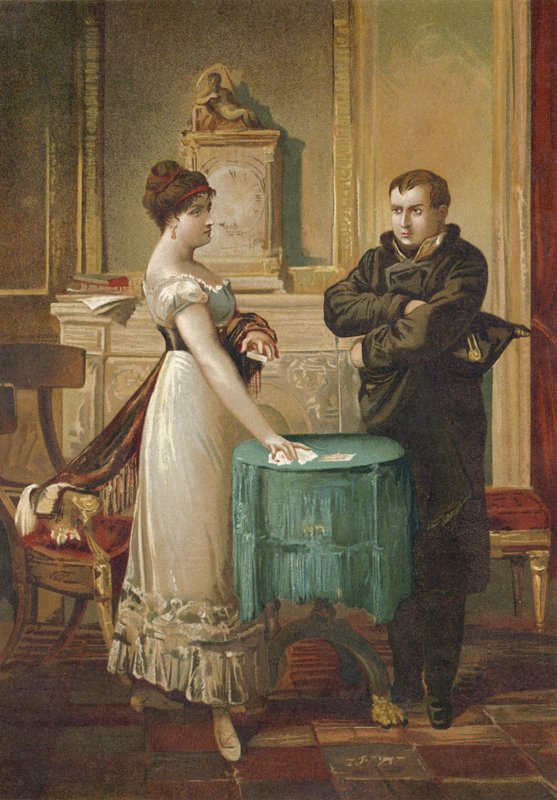 Napoleon se radí s věštkyní Marií Anne Lenormandovou od Spanish School