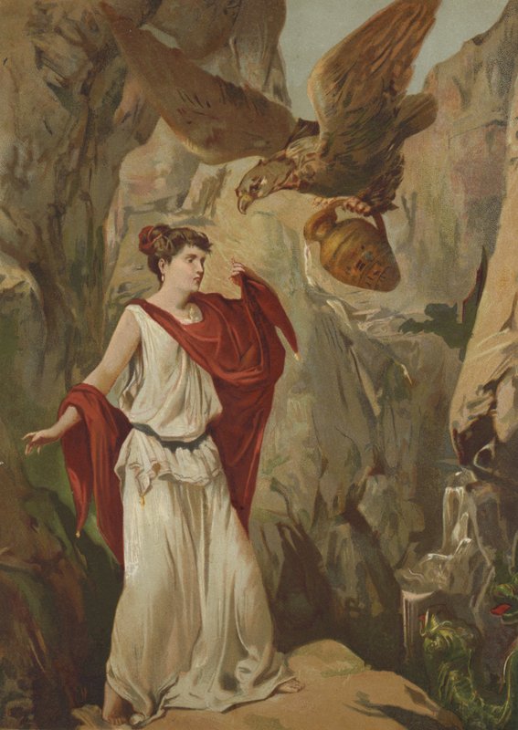 Orel Zeus pomáhající Psyché od Spanish School