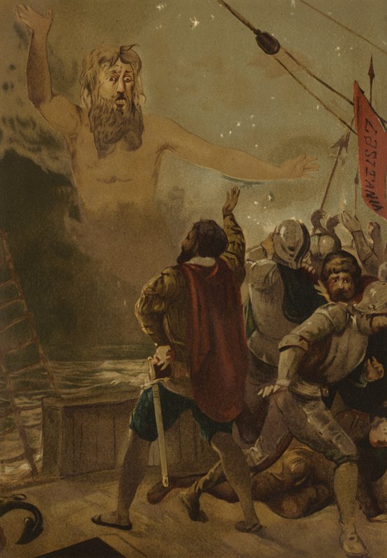 Obří Adamastor na Cape of Storms od Spanish School