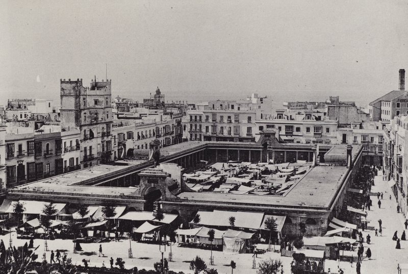Cádiz: Plaza de Abastos (černobílá fotografie) od Spanish Photographer