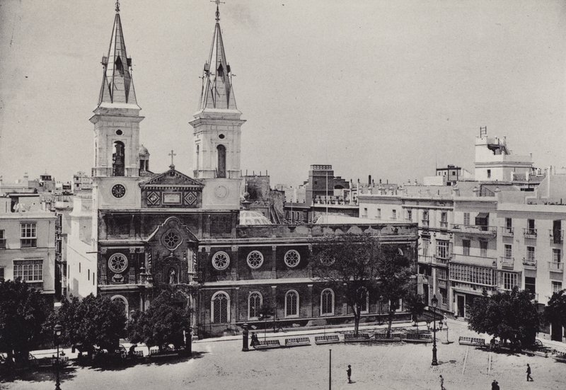 Cádiz: Constitution Square (černobílá fotografie) od Spanish Photographer