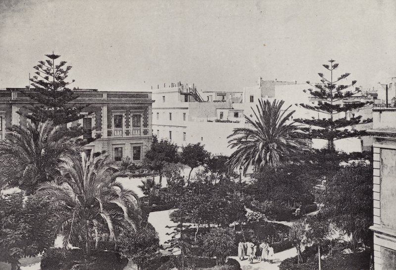 Cádiz: Plaza de la Reina (černobílá fotografie) od Spanish Photographer