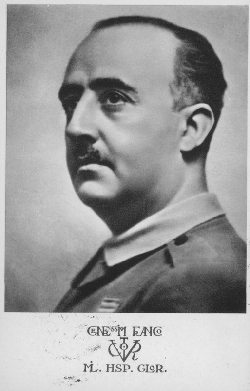 Francisco Franco, španělský generál a diktátor (čb fotografie) od Spanish Photographer