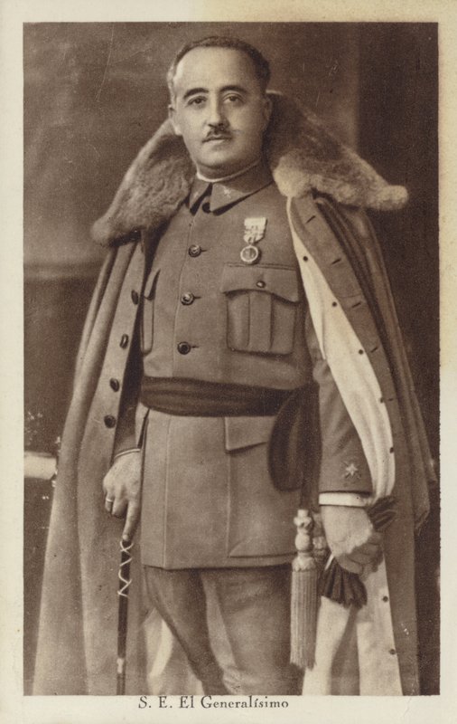 Francisco Franco, španělský generál a diktátor (čb fotografie) od Spanish Photographer