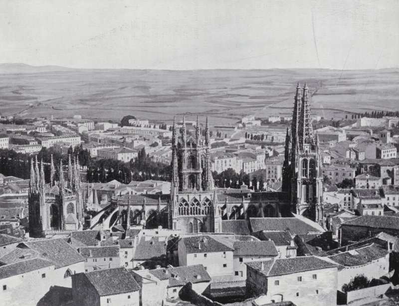 Celkový pohled na Burgos (čb fotografie) od Spanish Photographer