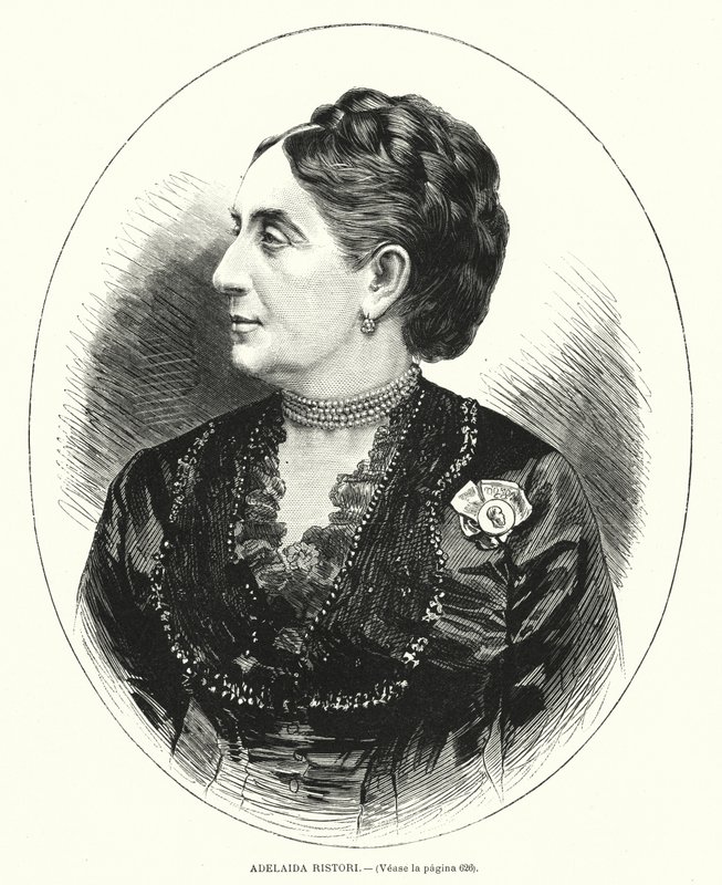 Adelaide Ristori , italská herečka (litho) od Spanish School