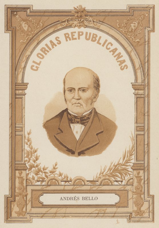 Andres Bello, venezuelský humanista, politik; filozof a básník od Spanish School