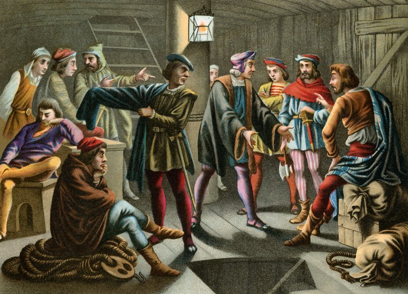 Columbus uklidňuje spiknutí na palubě od Spanish School