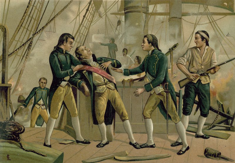 Smrt admirála Graviny, 1805 od Spanish School