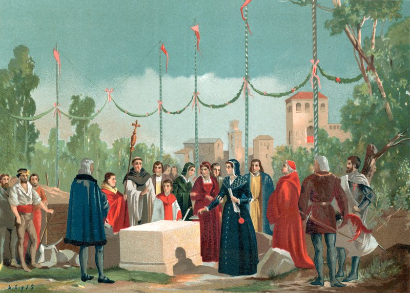 Založení nemocnice Latina v Madridu v roce 1506 od Spanish School