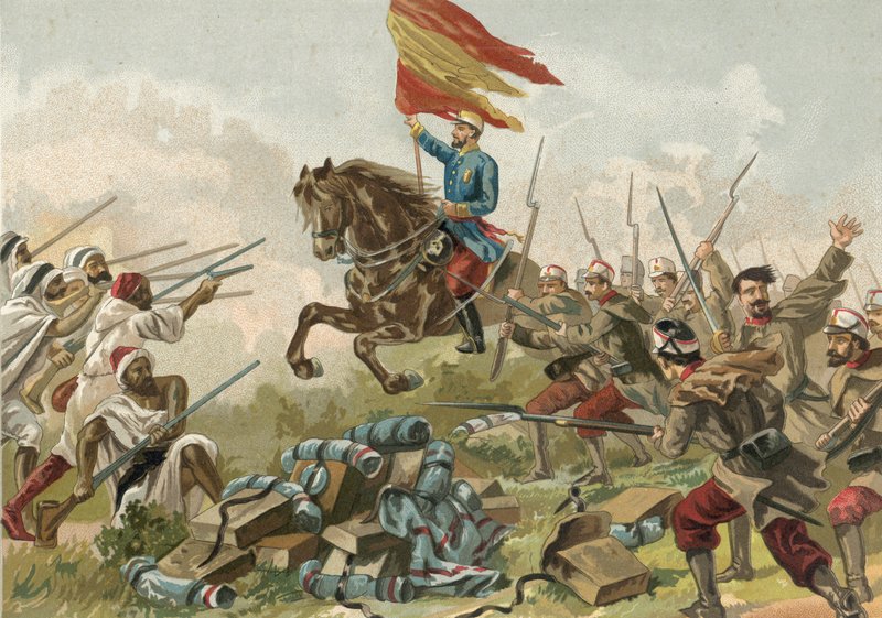 Hrdinství generála Prima v Castillejos, Maroko, 1859 od Spanish School