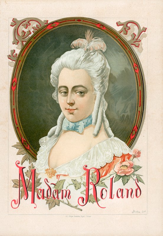Marie-Jeanne Roland, známá spíše jako Madame Roland. od Spanish School