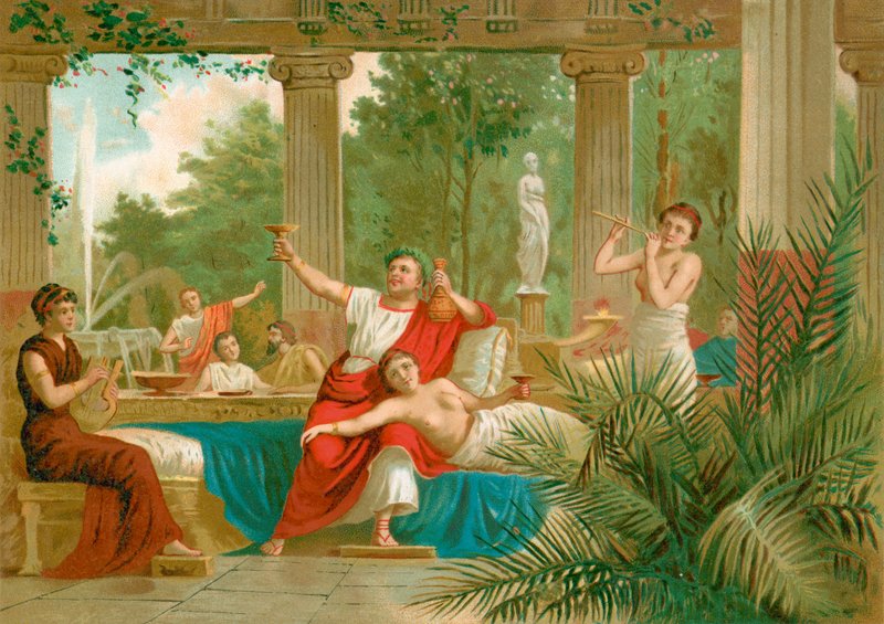 Nero v bachanaské scéně od Spanish School