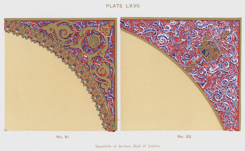 Spandrils of Arches, Síň spravedlnosti (barevné lito) od Spanish School