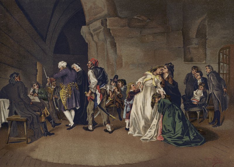 Rozloučení Ludvíka XVI. a Marie Antoinetty, 1792 od Spanish School