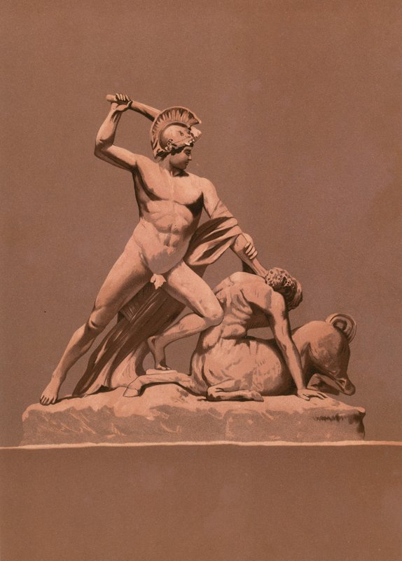 Theseus zabíjí minotaura od Spanish School