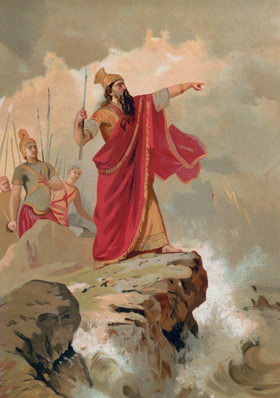 Xerxes kárající moře od Spanish School