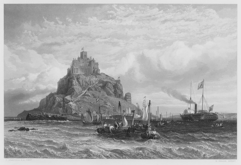 Royal Yacht off Mount St Michael, z obrázku v Royal Collection od Stanfield