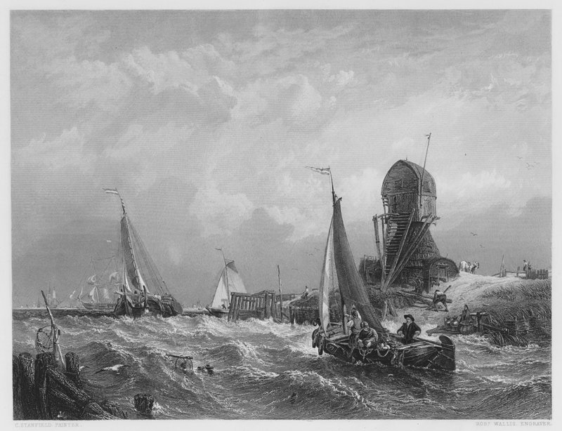 Scheldt, ostrov Texel, z obrázku v galerii Vernon od Stanfield