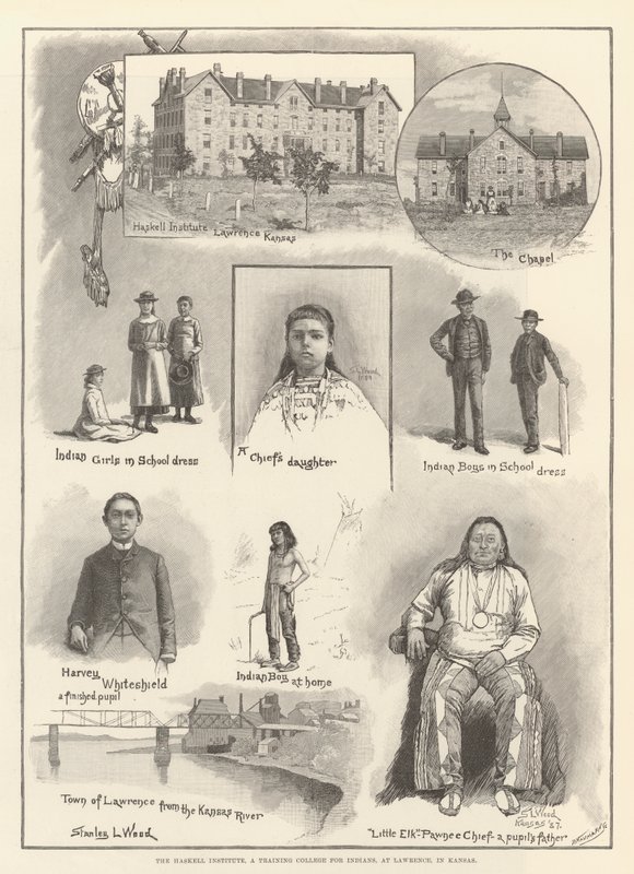 Haskell Institute, vysoká škola pro indiány, v Lawrence v Kansasu od Stanley L. Wood