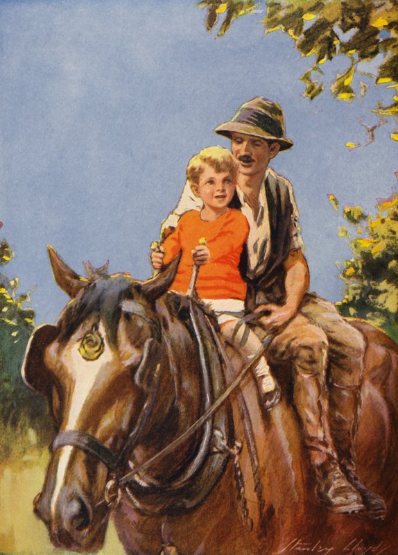 Jízda na Dobbinu (barevná litografie) od Stanley Lloyd