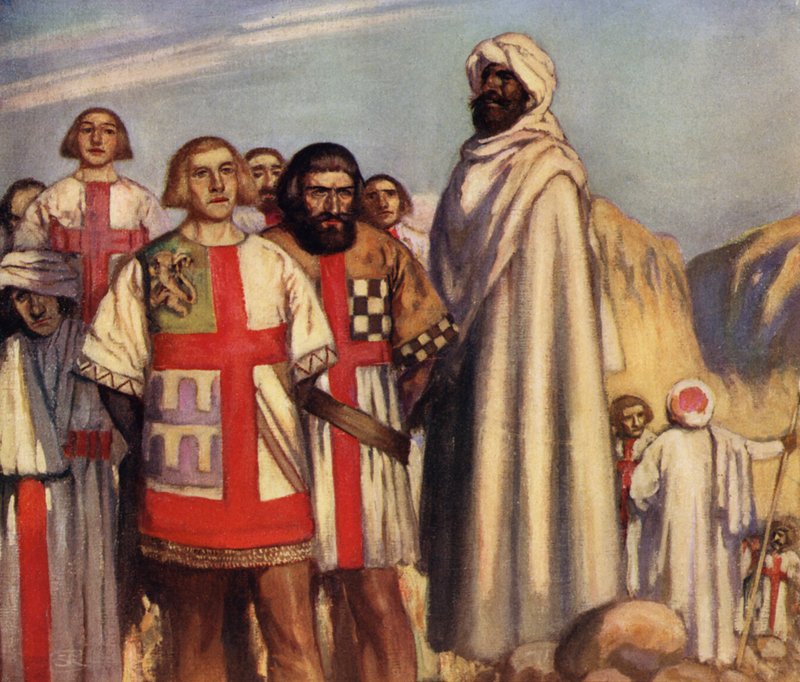 Rytíři Červeného kříže v moci Saladin (barva lito) od Stephen Reid