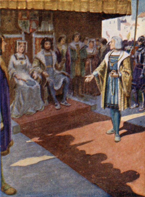 Král Ferdinand a královna Isabella přijímají Kolumba od Stewart Orr