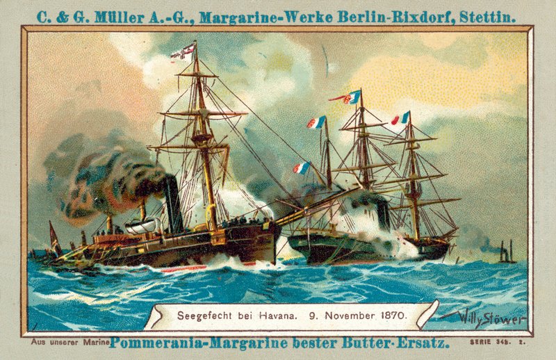 Námořní bitva u Havany, 9. listopadu 1870 (chromolitho) od Stoewer Willy