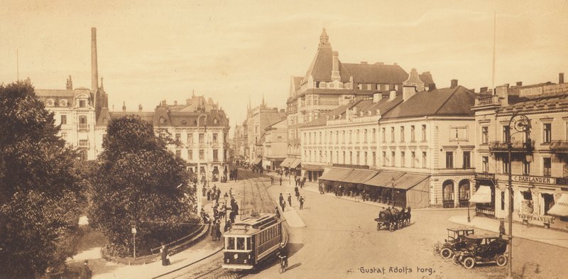 Malmö: Gustaf Adolfs torg (čb fotografie) od Swedish Photographer